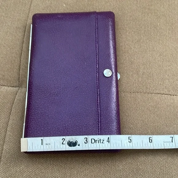 Perfect purple leather wallet clutch - Picture 6 of 6